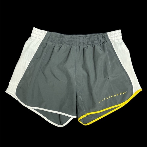 Nike Dri-Fit, Charcoal Grey and White, Athletic Livestrong Shorts, Size M - Picture 1 of 6